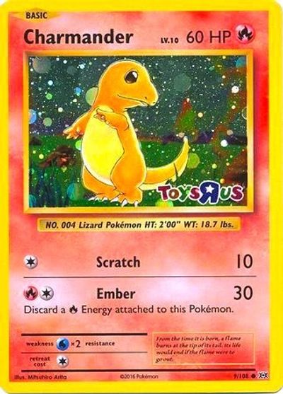 Charmander - 9/108 (Toys R Us Promo) card art
