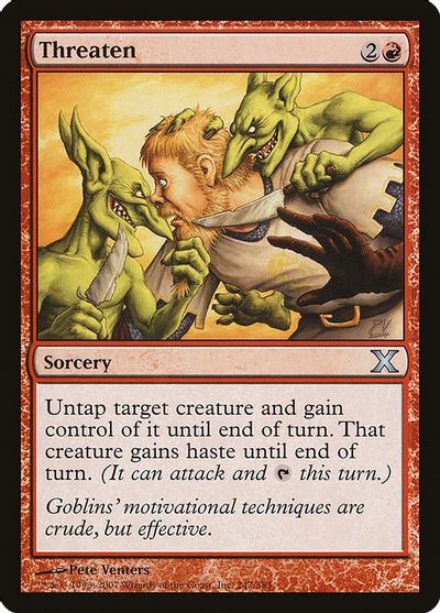 Threaten card art