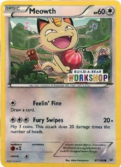 Meowth - 67/108 (Build-A-Bear Workshop Exclusive) card art