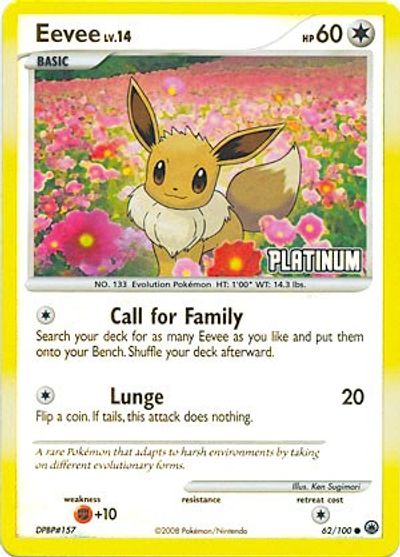 Eevee - 62/100 [Platinum] card art
