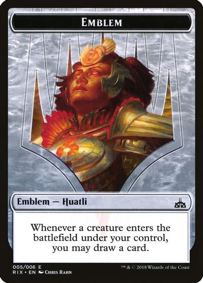 Emblem - Huatli, Radiant Champion card art
