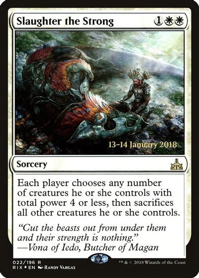Slaughter the Strong card art