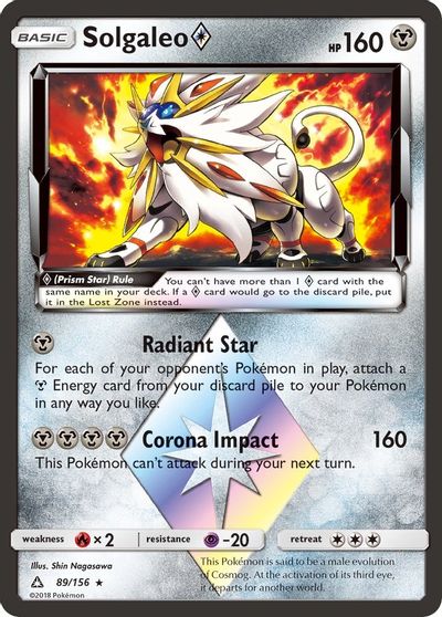 Solgaleo Prism Star card art