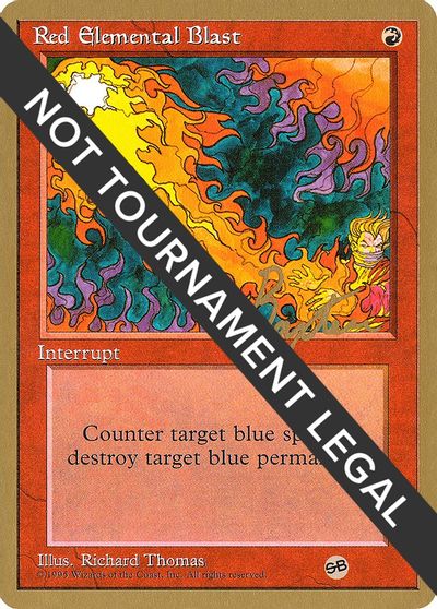 Red Elemental Blast - 1996 George Baxter (4ED) (SB) card art