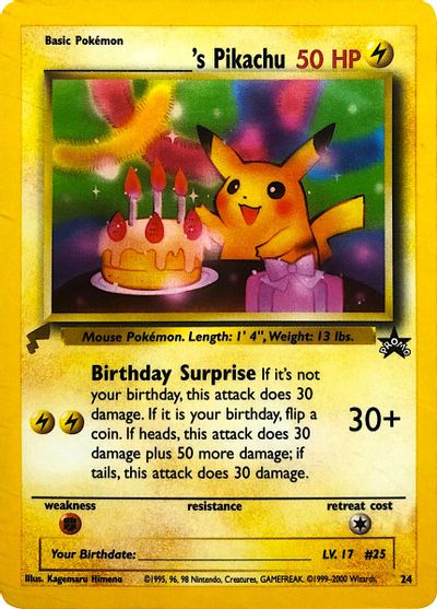 ______'s Pikachu card art