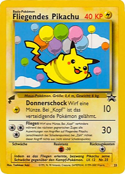 Pikachu (Flying) card art