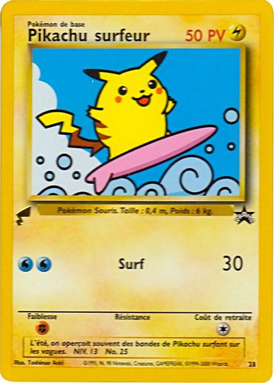 Pikachu (Surfing) card art