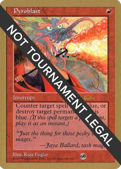 Pyroblast - 1997 Janosch Kuhn (5ED) (SB) card art