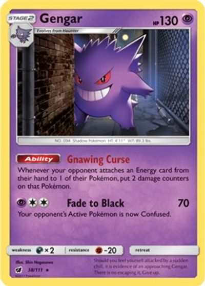 Gengar - 38/111 (Prerelease Kit Exclusive) card art