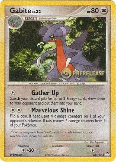Gabite - 48/124 (Prerelease) card art