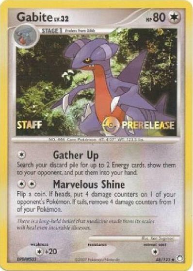 Gabite - 48/123 (Prerelease) [Staff] card art