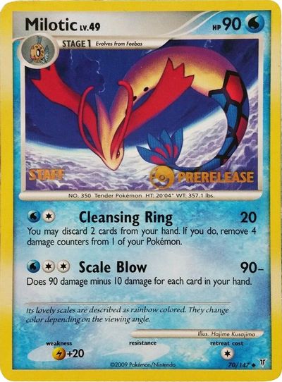 Milotic - 70/147 (Prerelease) [Staff] card art