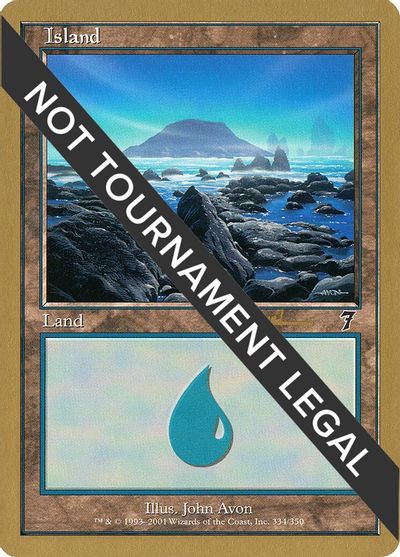 Island (334) - 2001 Alex Borteh (7ED) card art