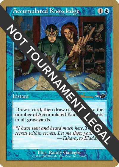 Accumulated Knowledge - 2001 Antoine Ruel (NMS) card art