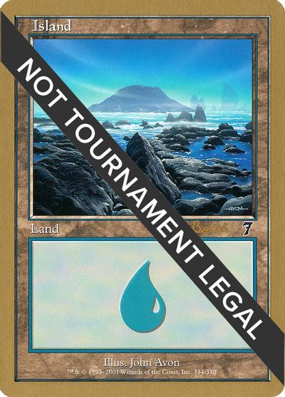 Island (334) - 2001 Antoine Ruel (7ED) card art