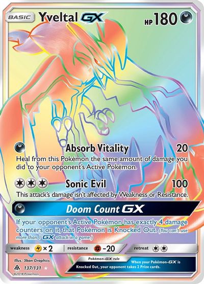 Yveltal GX (Secret) card art
