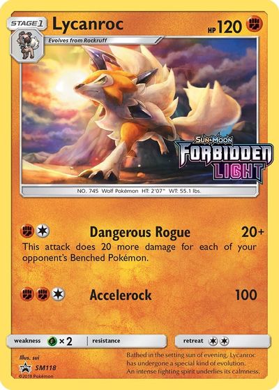 Lycanroc - SM118 (Prerelease) card art