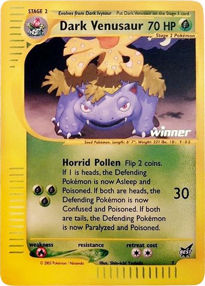 Dark Venusaur - 7 [Winner] card art
