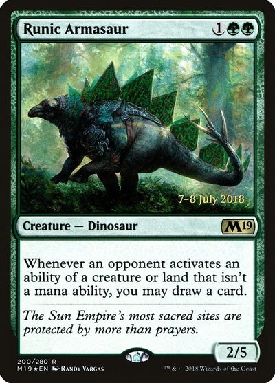 Runic Armasaur card art