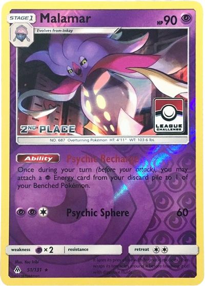 Malamar - 51/131 (League Challenge) [2nd Place] card art