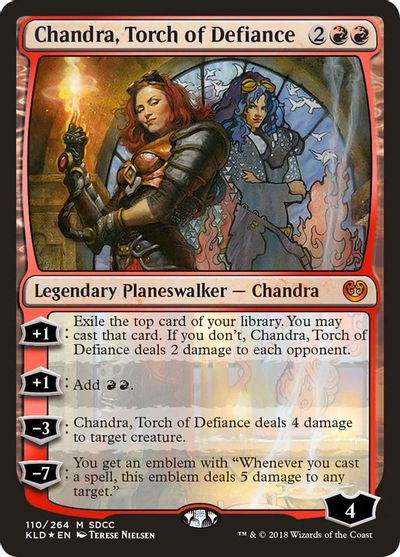 Chandra, Torch of Defiance (SDCC 2018 Exclusive) card art