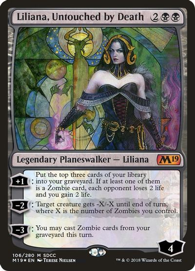 Liliana, Untouched by Death (SDCC 2018 Exclusive) card art