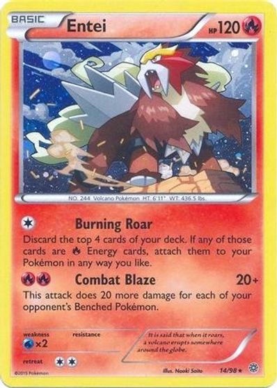 Entei - 14/98 (Cosmos Holo) card art