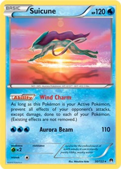Suicune - 30/122 (Cosmos Holo) card art