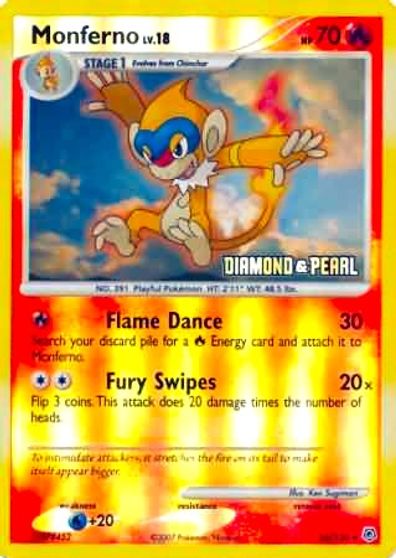 Monferno - 56/130 [Diamond & Pearl] card art