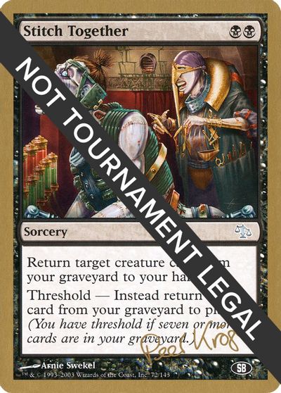 Stitch Together - 2003 Peer Kroger (JUD) (SB) card art