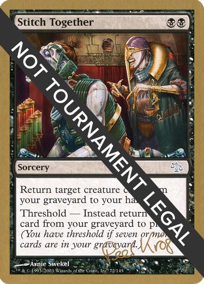 Stitch Together - 2003 Peer Kroger (JUD) card art