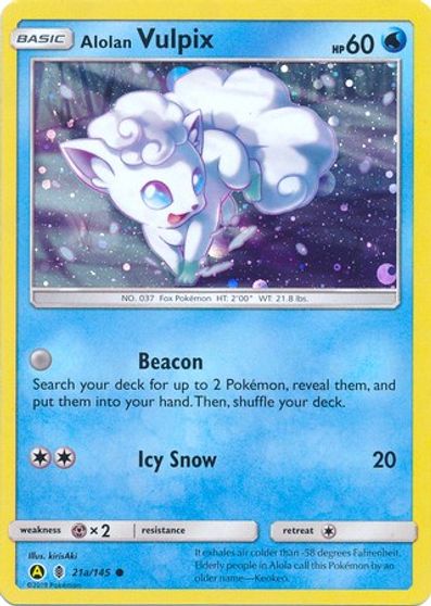 Alolan Vulpix - 21a/145 card art