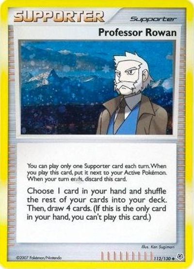 Professor Rowan - 112/130 (Cosmos Holo) card art