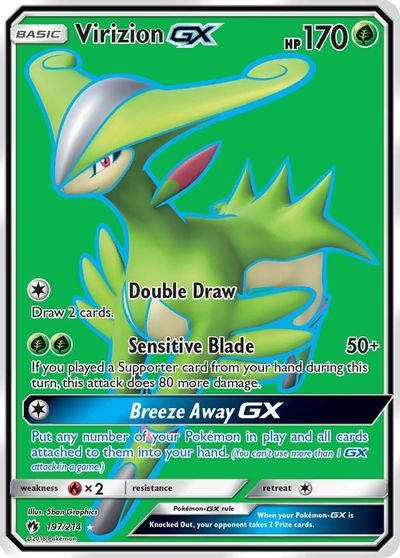 Virizion GX (Full Art) card art