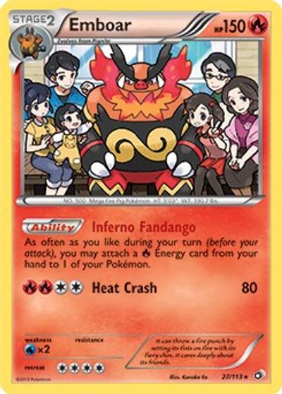 Emboar - 27/113 (Legendary Treasures) card art