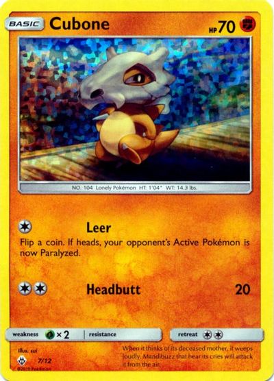 Cubone - 7/12 card art