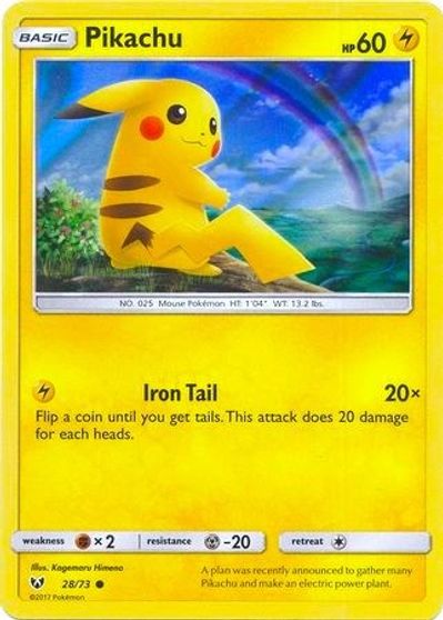 Pikachu - 28/73 (Water Web Holo) card art