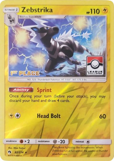Zebstrika - 82/214 (League Challenge) [1st Place] card art