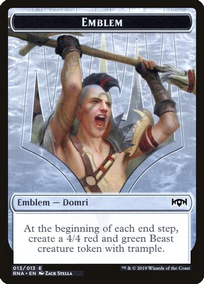 Emblem - Domri, Chaos Bringer card art