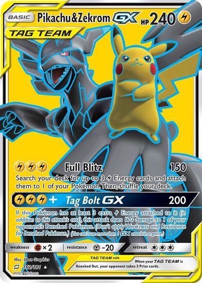 Pikachu & Zekrom GX (Full Art) card art