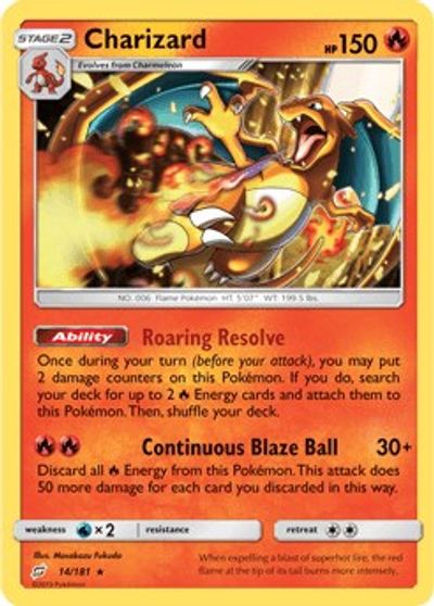 Charizard - 14/181 (SM Team Up) card art