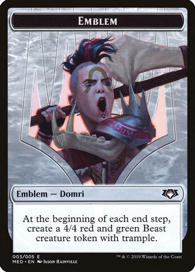 Emblem - Domri, Chaos Bringer card art