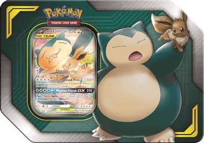 TAG TEAM Tin [Eevee & Snorlax GX] card art