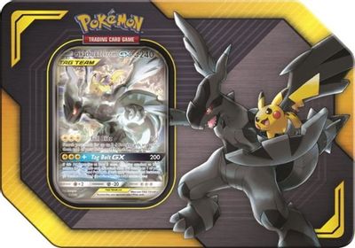 TAG TEAM Tin [Pikachu & Zekrom GX] card art
