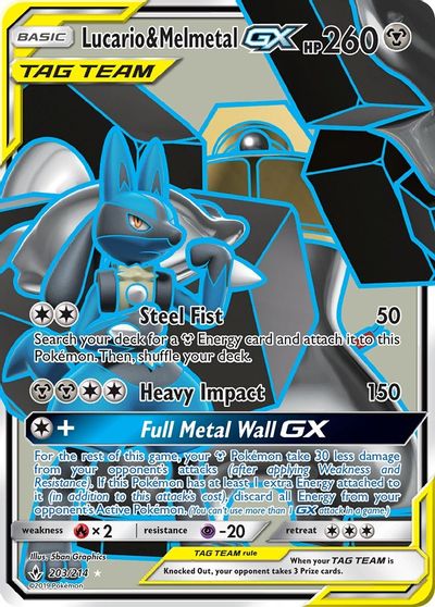 Lucario & Melmetal GX (Full Art) card art