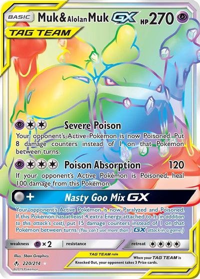 Muk & Alolan Muk GX (Secret) card art