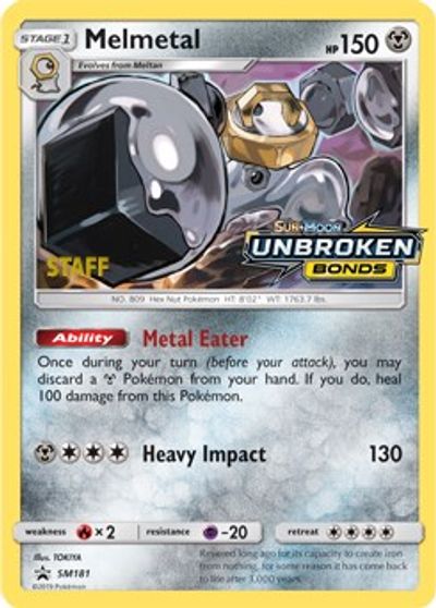 Melmetal - SM181 (Prerelease) [Staff] card art