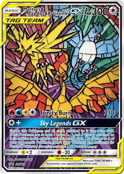 Moltres & Zapdos & Articuno GX card art