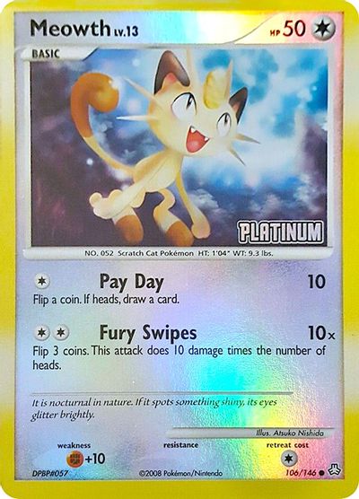 Meowth - 106/146 [Platinum] card art