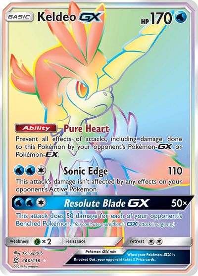 Keldeo GX (Secret) card art
